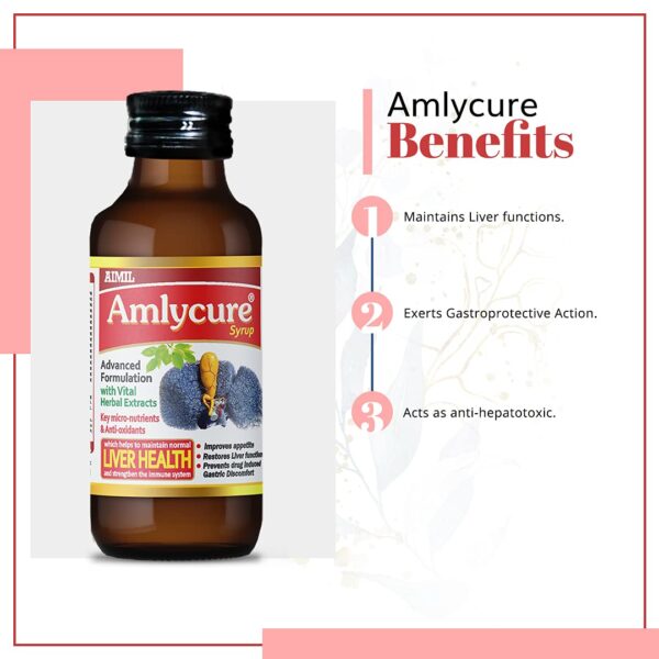 AIMIL Amlycure D.S. Syrup for Liver Health | 200 ml - Image 2