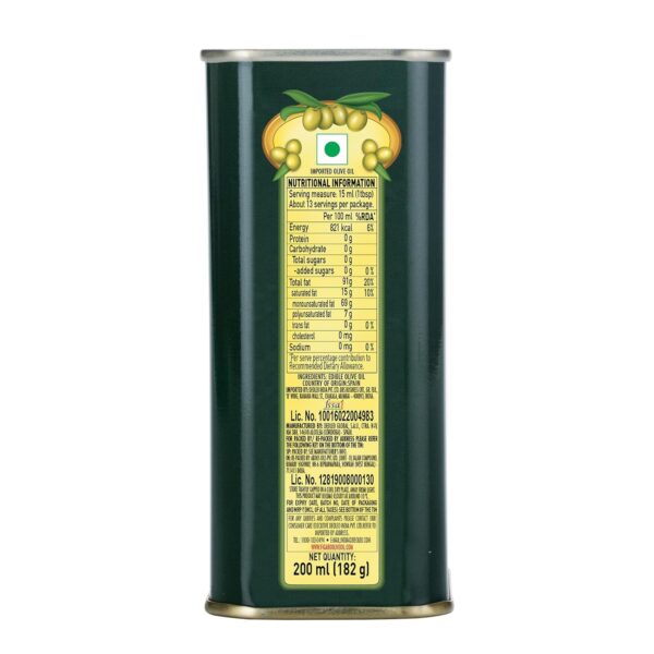 Figaro Olive Oil- Pure Olive Oil 200ml Tin - Image 2